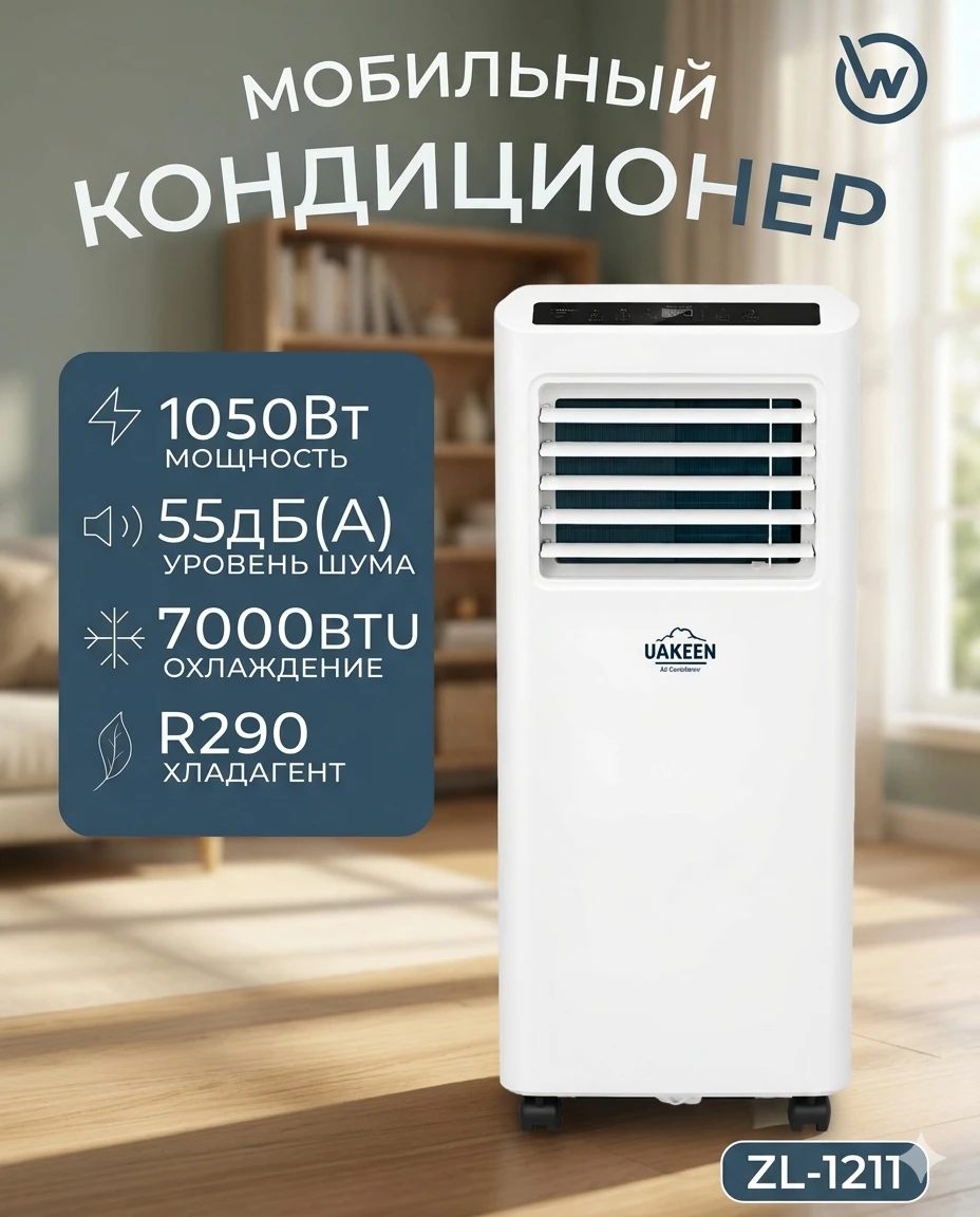 Мобильный кондиционер UAKEEN ZL-1211