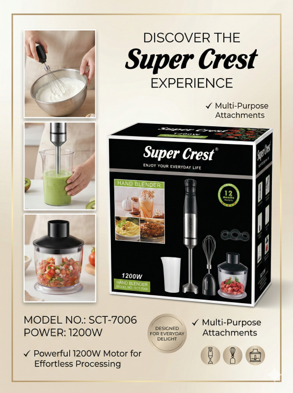 Погружной блендер Super Crest SCT-7006 (4 в 1)