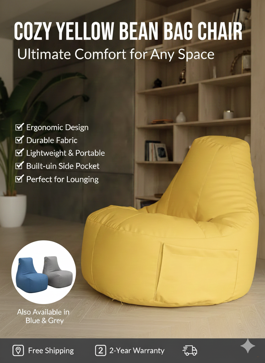 Кресло-мешок для дома офис Pufumo Orange Golf