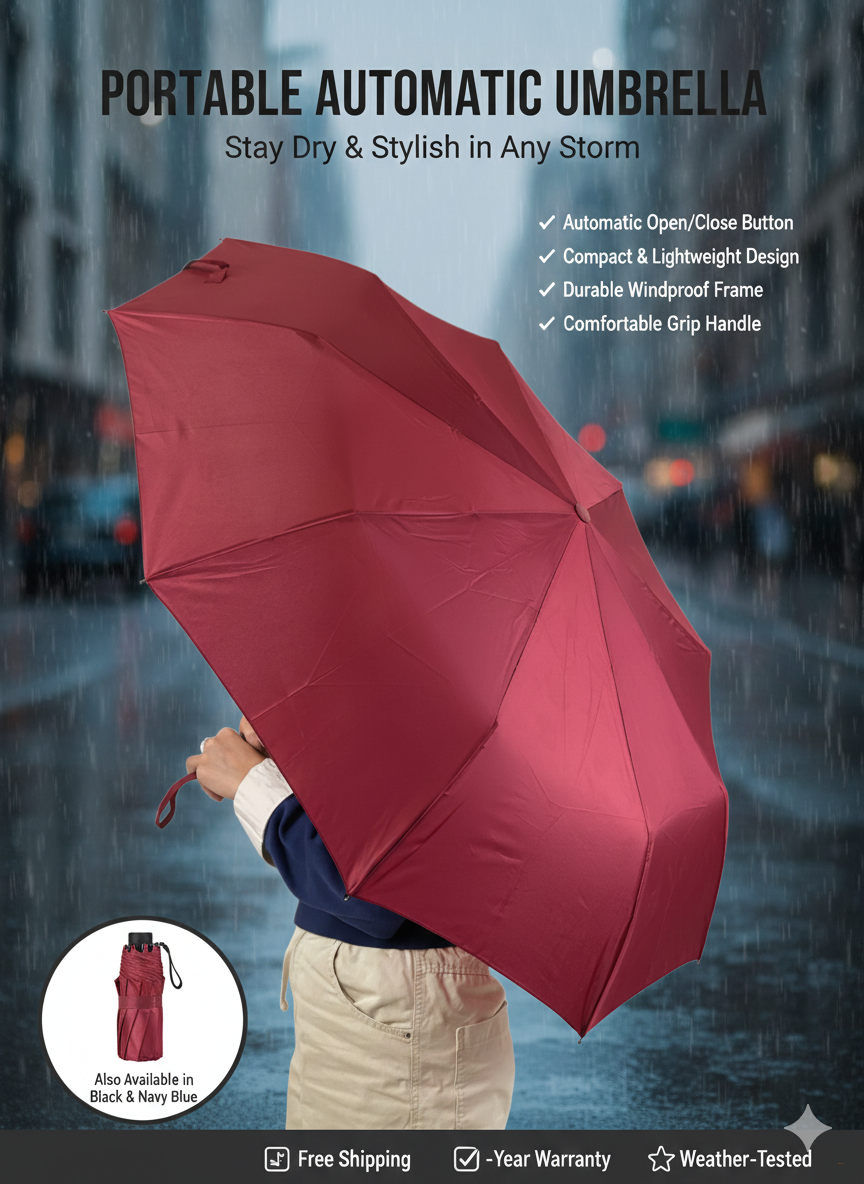 Зонт афтомат  для женщин, от дождя, на 4 сезона