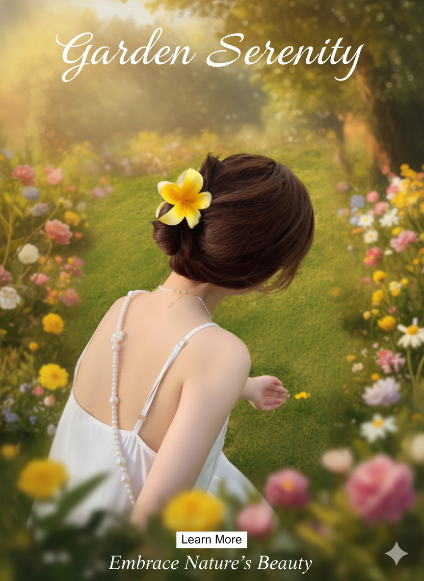 Заколка для волос краб цветок Гавайи, Тюльпан