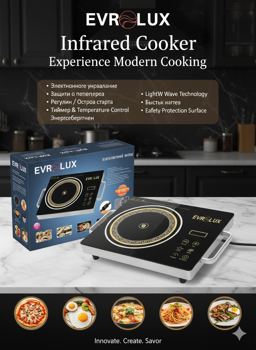 Инфракрасная электроплита EVROLUX 3500 Вт