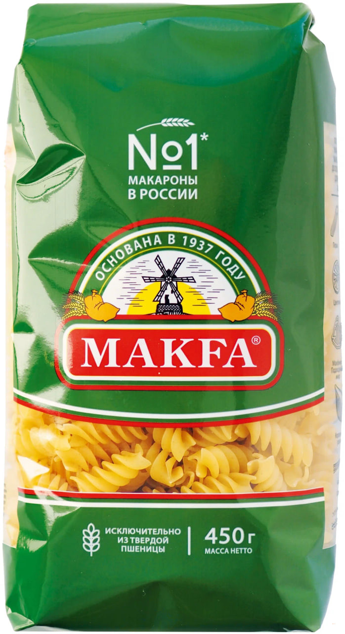 Макаронные изделия Makfa спирали, 450г