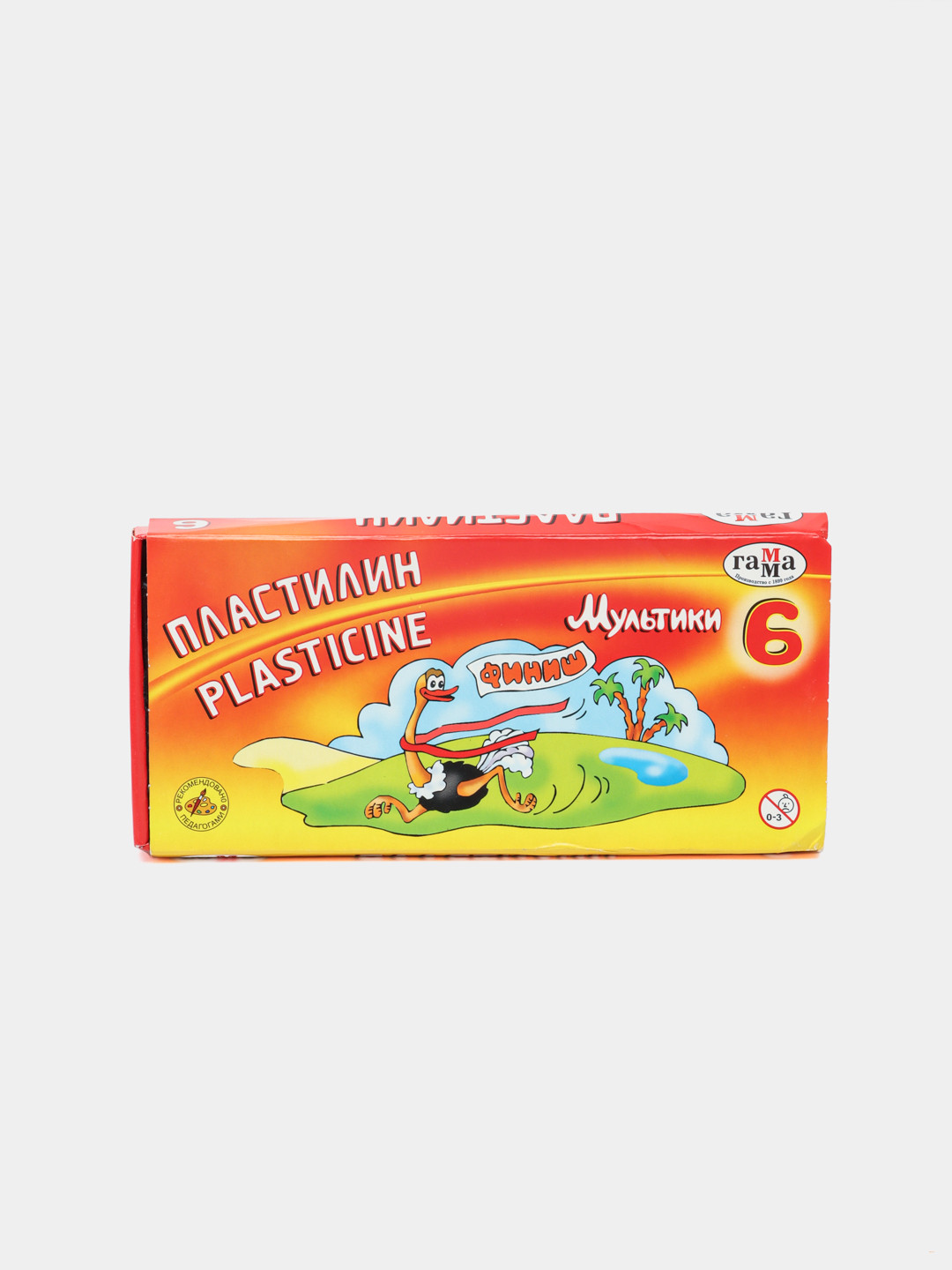 Пластилин Гамма "Мультики", 120 г, со стеком, 6 цветов