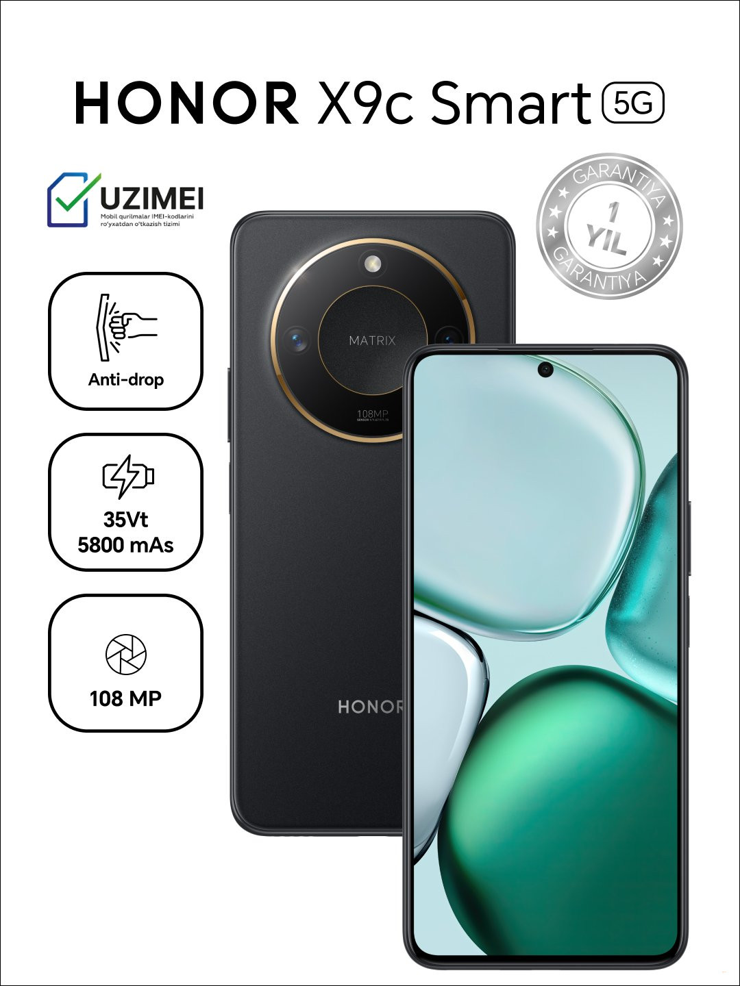 Ударопрочный смартфон HONOR X9C Smart