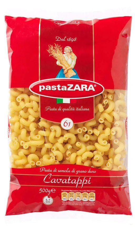 Макаронные изделия Pasta Zara Cavatappi рожок витой, 500 г