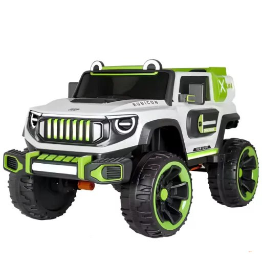 Детский электромобиль Jeep Rubicon, серо-зеленый