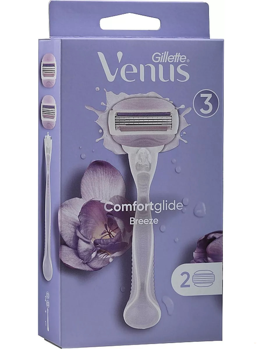 Женская бритва Venus Comfort Glide Breeze с 2сменными кассетами